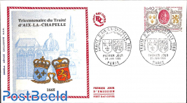 Peace of Aachen 1v FDC