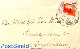Small cover from ZIERIKZEE with NVPH No. 240