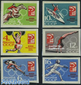 Olympic Games Tokio 6v imperforated