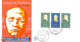 Beethoven s/s, FDC without address