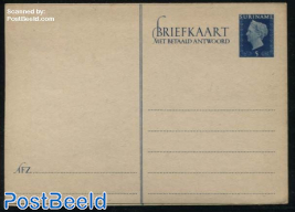 Reply Paid Postcard  5/5c blue