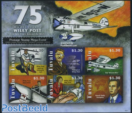 75 Years Wiley Post flight around the World 6v m/s