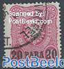 German Post, 20Pa on 10Pf, light pink