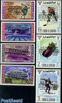 Olympic Games Mexico, overprints 7v