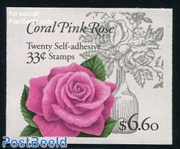 Coral Pink Rose booklet s-a