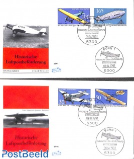 Airmail history 4v