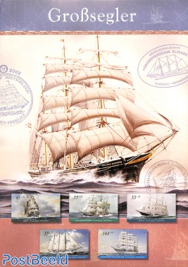 Special folder with stamps, Sailing Ships