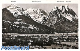 Postcard with prom. postmark Olympic winter games Garmisch Partenkirchen