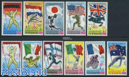 Olympic Games, flags 11v