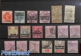 Lot Victoria stamps */o, Bechuanaland