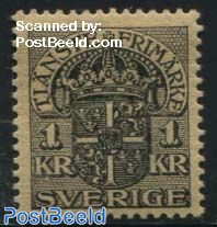 1Kr, WM crown, stamp out of set