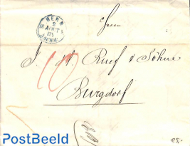 folding letter from Bern to Burgdorf