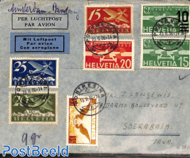 airmail from Switzerland to Soerabaia, Indonesia via Amsterdam 