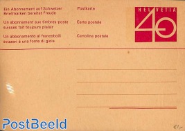 Postcard 40c red