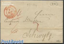 Folding letter from Zwitserland