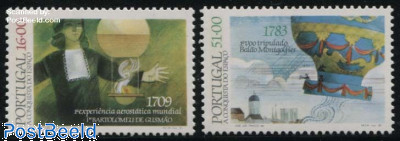 Manned flights bi-centenary 2v