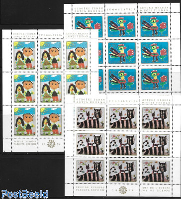 European joy 3 minisheets