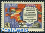 Postal ministers conference 1v CSSR flag red under