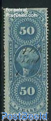 50c, Revenue Stamp, Lease, partly perf.