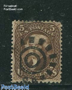 5c Brown, used