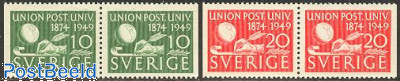75 years UPU 2 booklet pairs