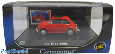 Cararama Fiat 500L 1:43 + Stamp from Italy