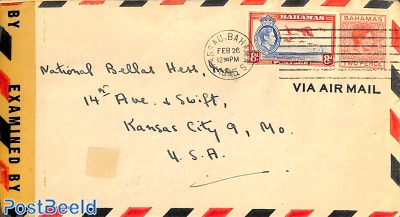 Censored cover with lighthouse stamp