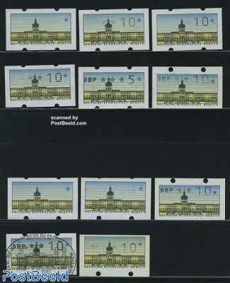 Small collection of 11 automat stamp varieties
