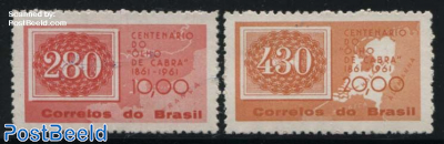 Stamp centenary 2v