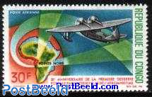 Postal flight Pointe-Noire-Dakar 1v