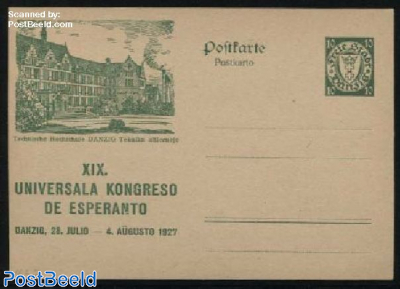 Illustrated Postcard, Esperanto congress, 10pf, Technische Hochschule