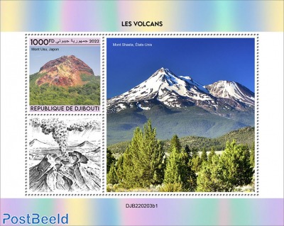 Volcanoes (Mount Usu, Japan) Background info: Mount Shasta, USA [s/s 1000FD]