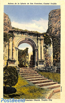 Postcard 4c, Ruins of San Francisco Church