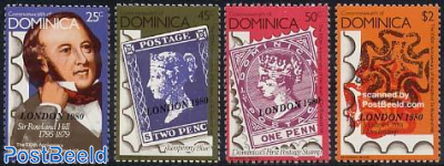 London 1980 4v, overprints