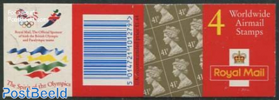 Definitives booklet, 4x41p, The Spirit of the Olympics