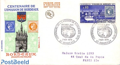 First Bordeaux stamps 1v, FDC