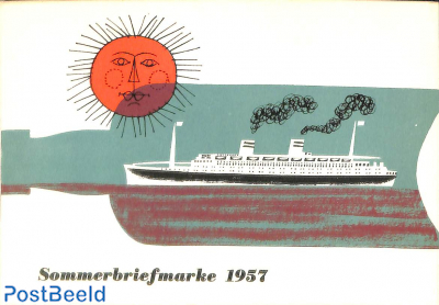 Original Dutch promotional folder from 1957, Ships, German language