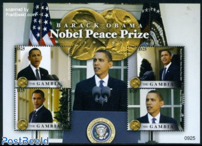 Barack Obama Nobel peace prize 4v m/s
