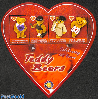 Teddy bears 4v m/s, heart shape