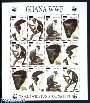 WWF, Overprints minisheet m/s