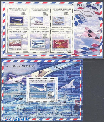 Concorde on stamps 2 s/s