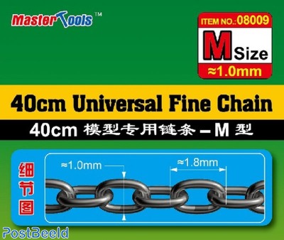 Master Tools ~ Universal Fine Chain 1x1,8mm 40cm (2pcs)