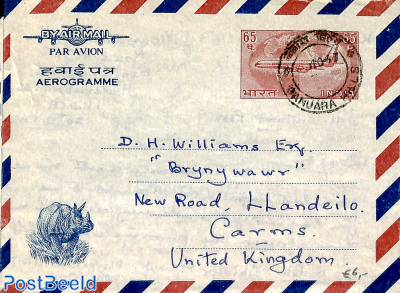 Airmail letter to U.K.