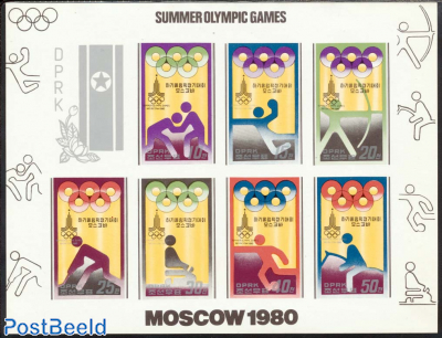 Olympic games minisheet imperforated
