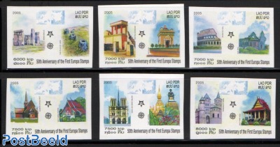 50 Years Europa Stamps 6v Imperforated