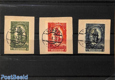 Imperforated stamps, Cancelled 5 X 20 (= first day of issue)