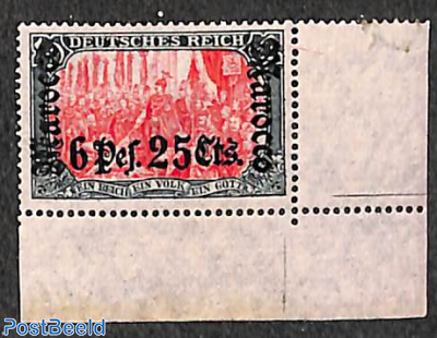6p25c on 5M, MNH, corner stamp
