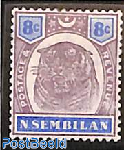 Negeri Sembilan, 8c, Stamp out of set