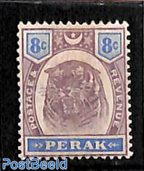Perak, 8c, Stamp out of set