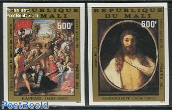 Old Masters paintings 2v, Imperforated
